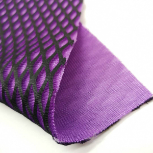Makeup Pad Purple Hard Polyester 3D Material Mesh Fabric