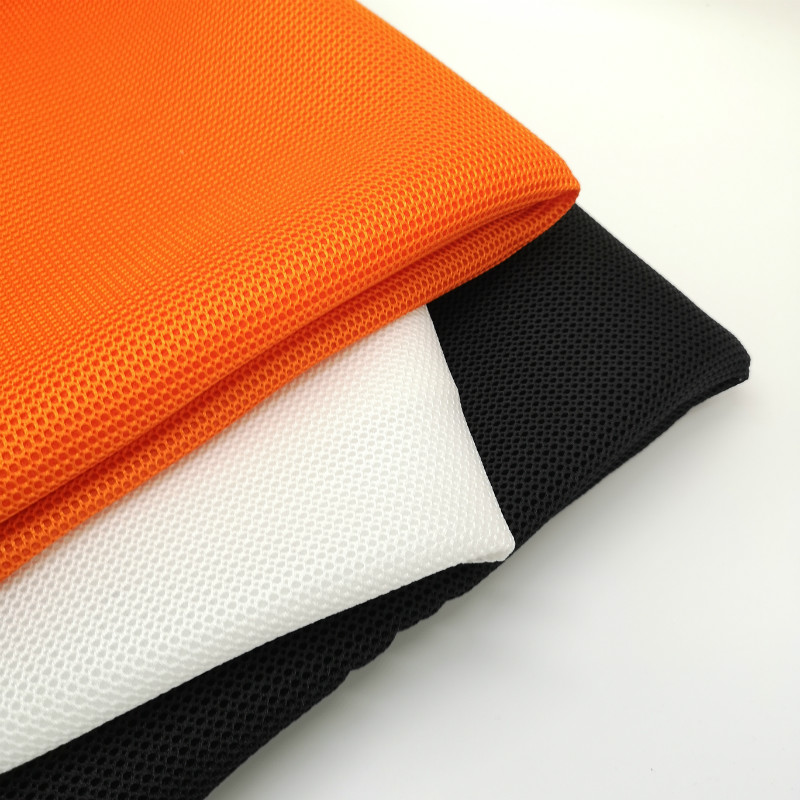 Orange Small Hole Breathable Mesh Fabric for Sports Shoes