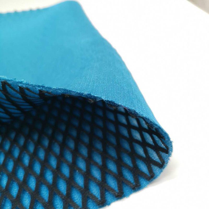 Makeup Pad Purple Hard Polyester 3D Material Mesh Fabric