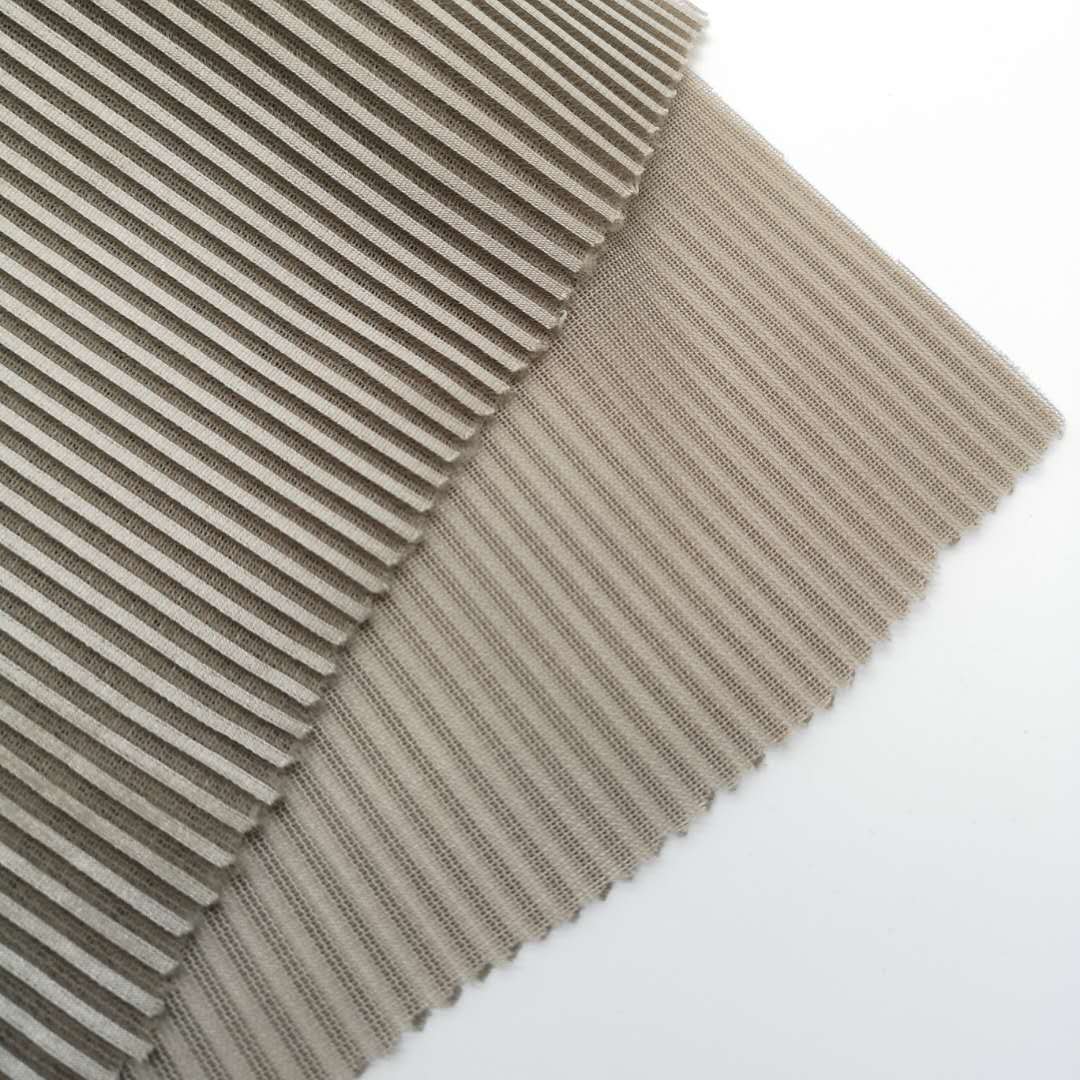 Grey Stripe Quick Dry Mesh Fabric for Bag