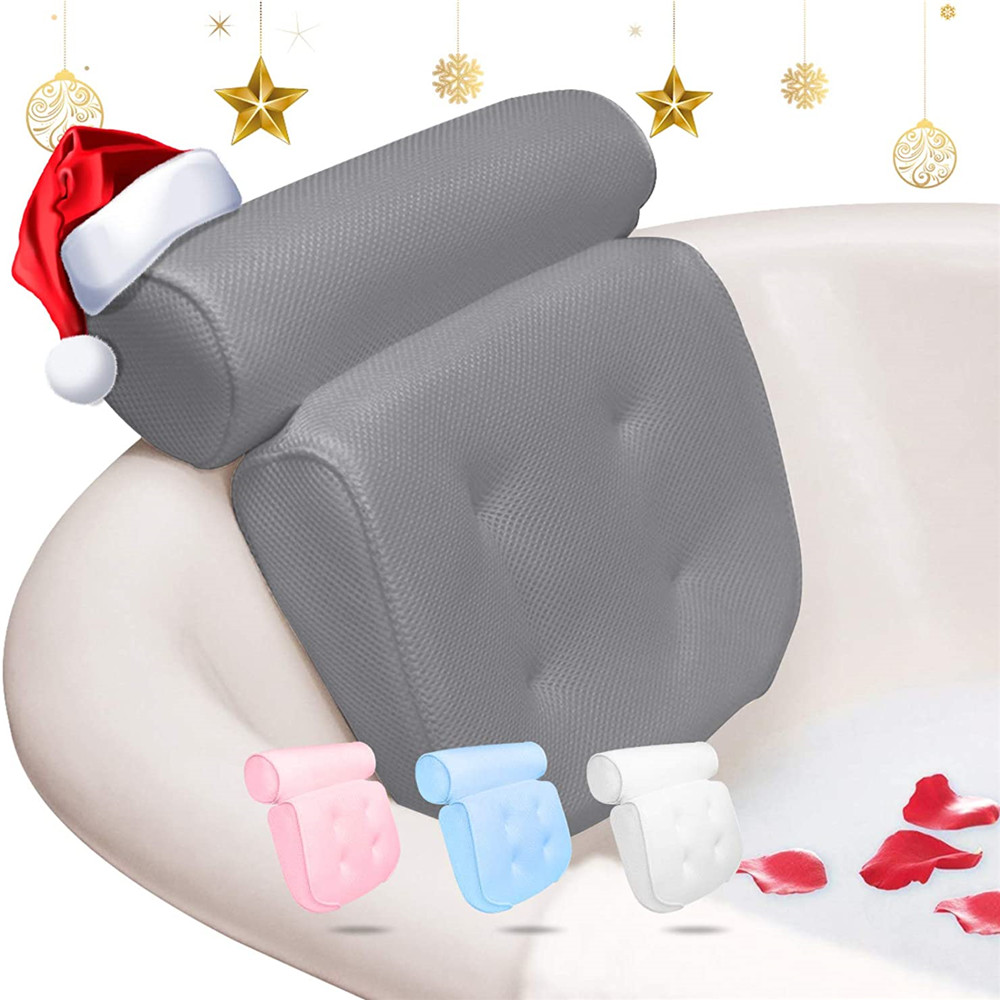 3D Breathable Machine Wash Directly Air Mesh Bath Pillow