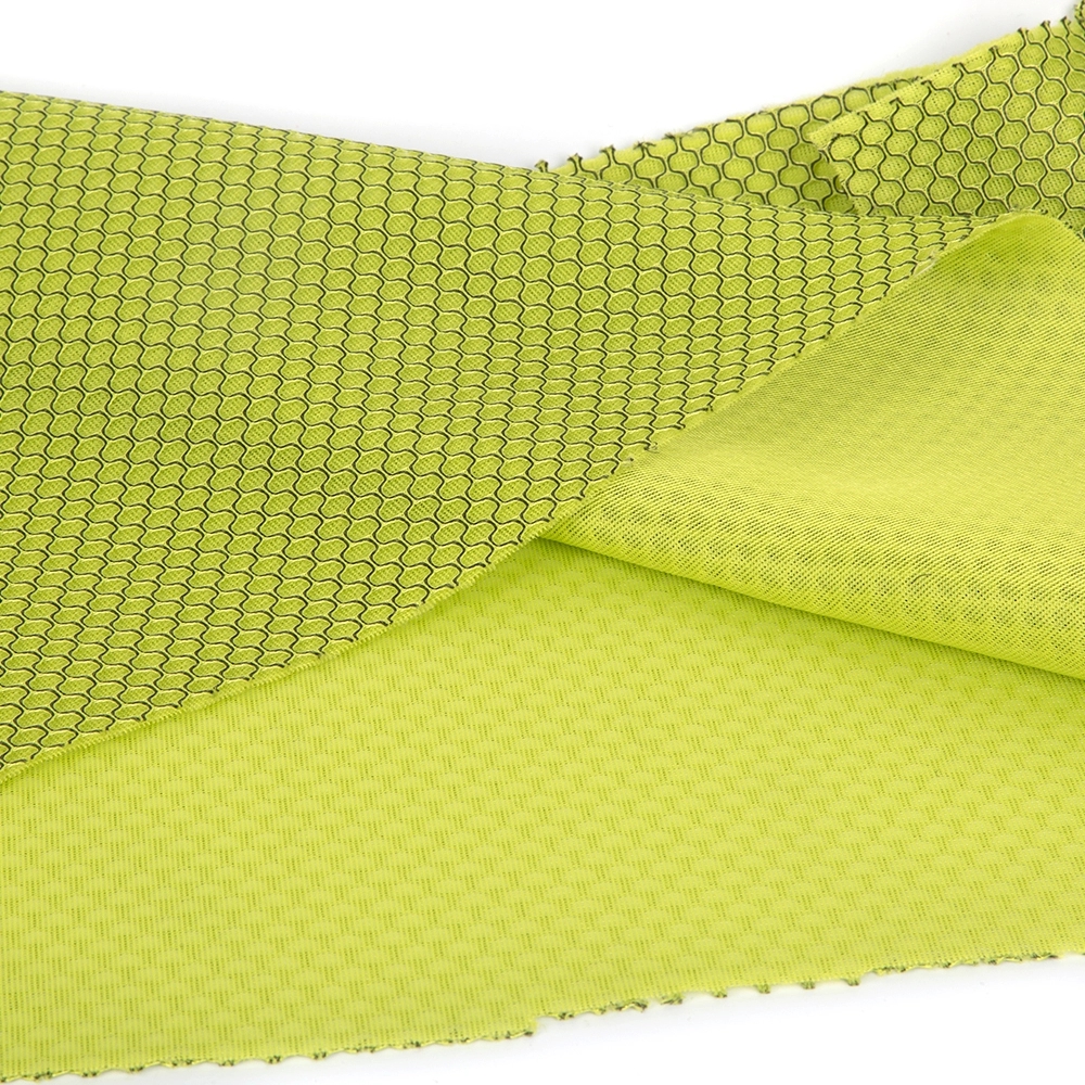 Yellow Breathable Polyester Car Seat Mesh Fabric