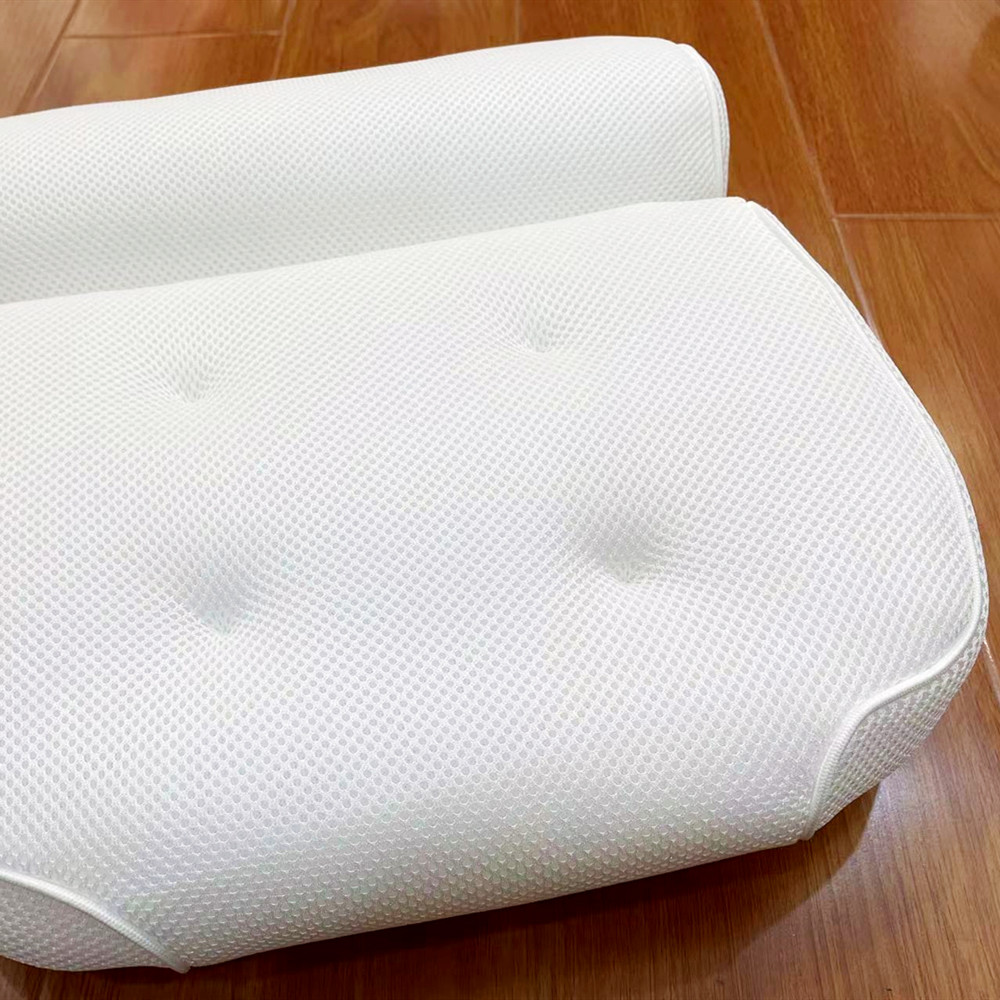 4D Polyester Air Mesh Bath Pillow Breathable with Cups