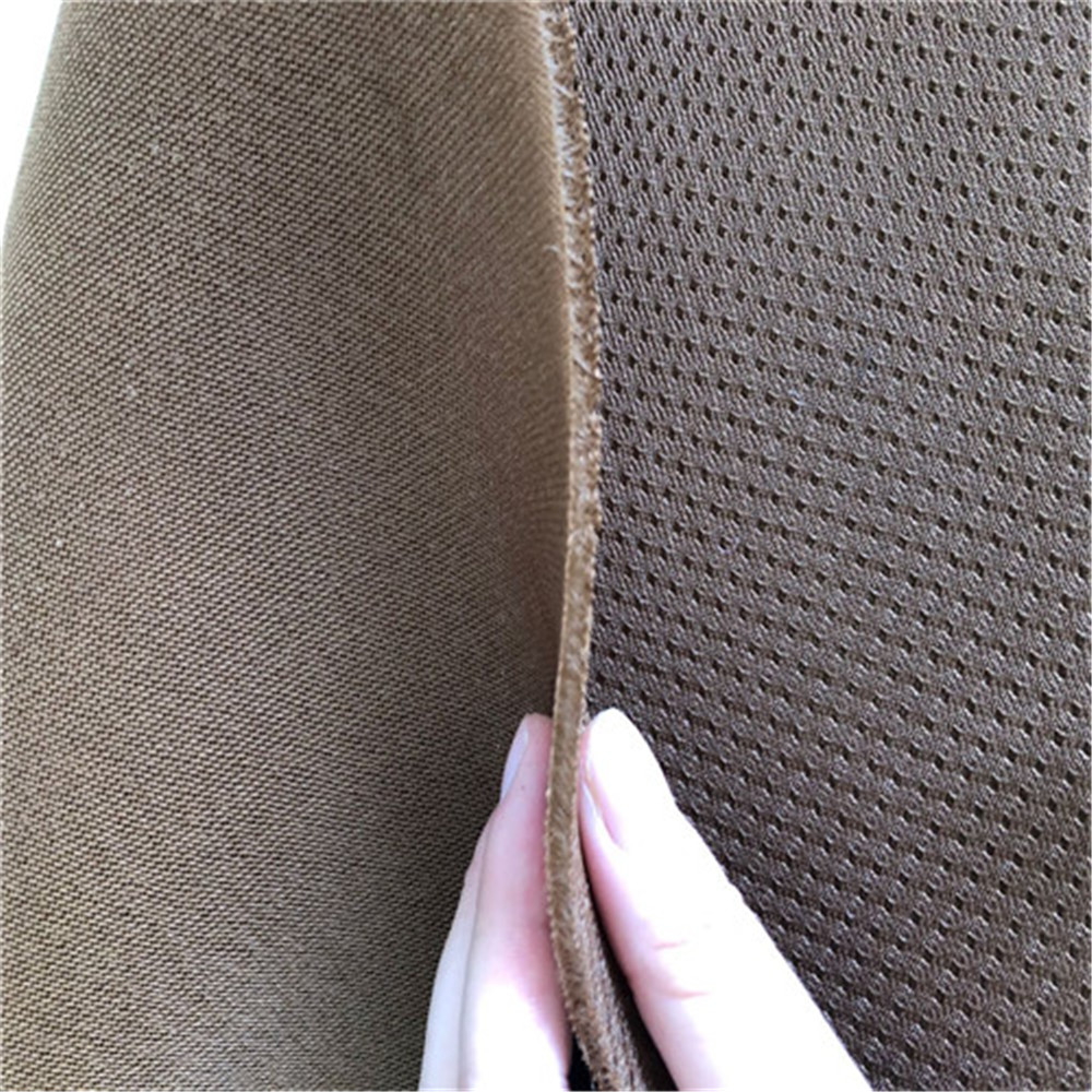 Brown Soft Bird 's-eye Polyester Spacer Air Mesh Fabric