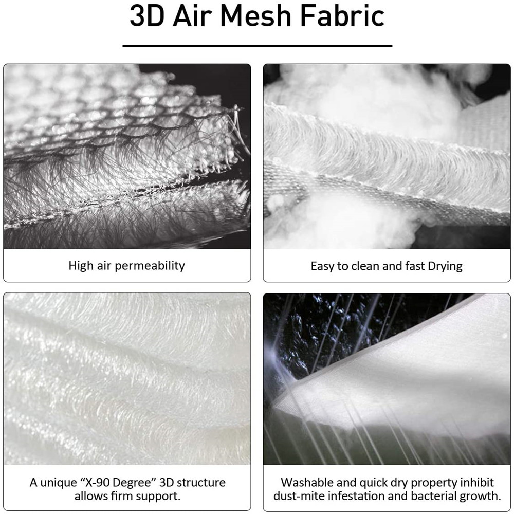 3D Breathable Machine Wash Directly Air Mesh Bath Pillow