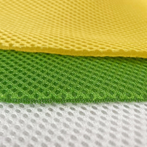 3d Mesh Fabric Polyester Foam Laminated Sandwich Mesh Fabric Foam Bonded Fabric for Furniture Baby Shoes Material Sole Dot Fabric