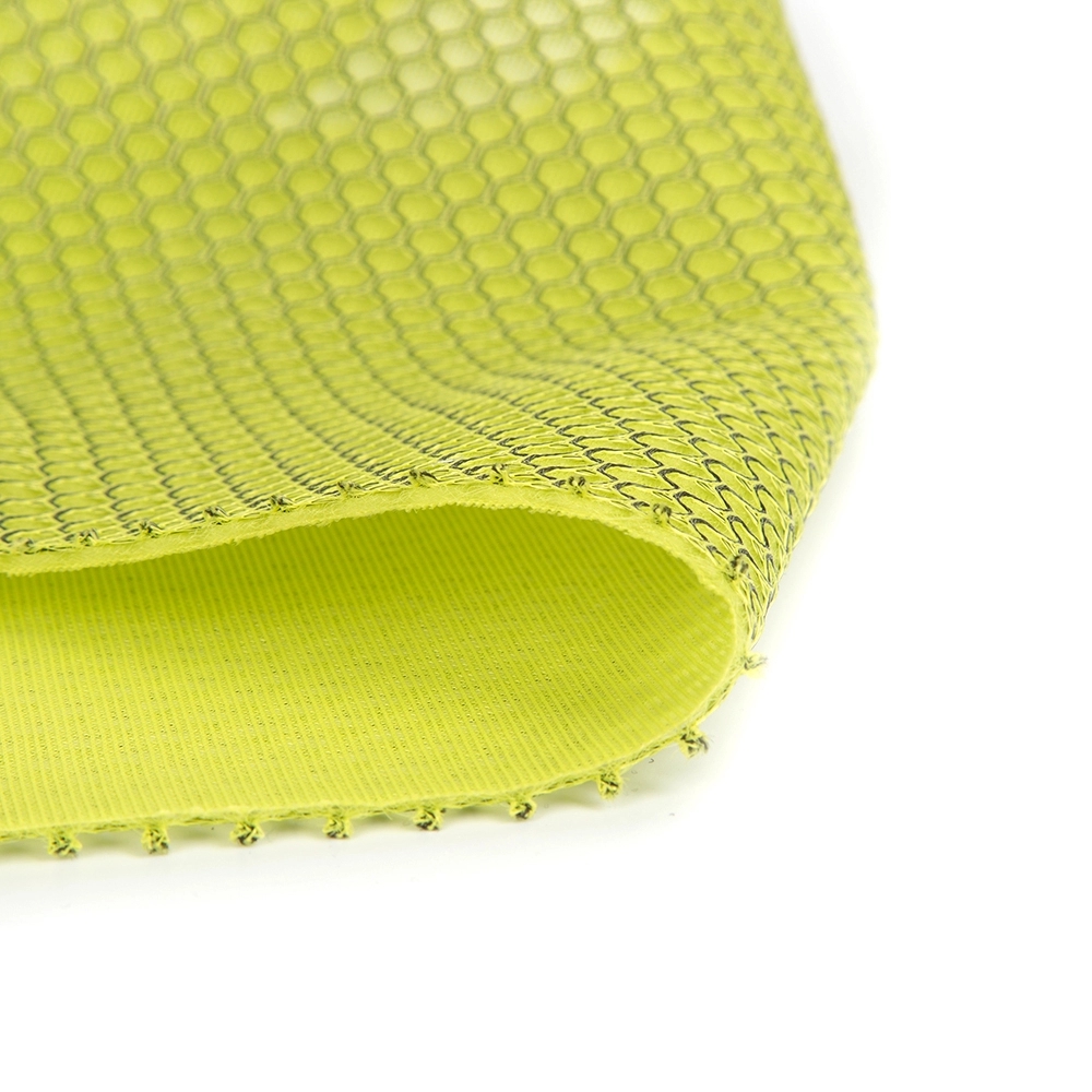 Yellow Breathable Polyester Car Seat Mesh Fabric