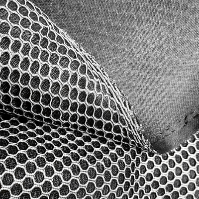 Two-color Black Background Large Hexagonal Mesh Fabric Breathable Interval Mesh Fabric Office Pillow Fabric